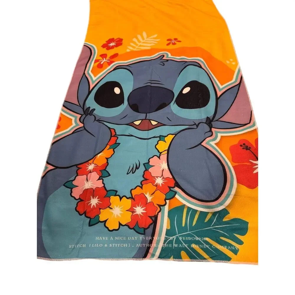 Stitch Hawaiian beach towel orange